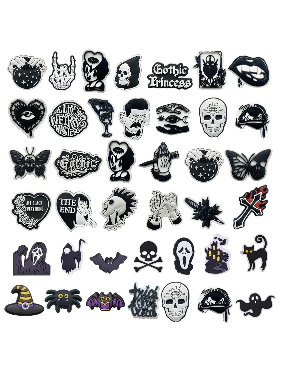 Joyeux fête d'halloween PVC chaussures breloques pantoufles boucle combinaison idéal pour bracelet accessoires bandes de décoration cadeau unisexe fête