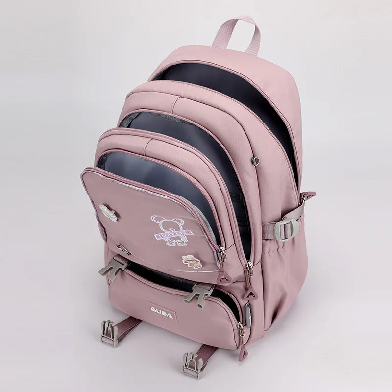 Sacs à dos d'école imperméables avec pendentif ours pour enfants, cartable pour filles, cartable pour enfants du primaire et du milieu, voyage, livre pour étudiants