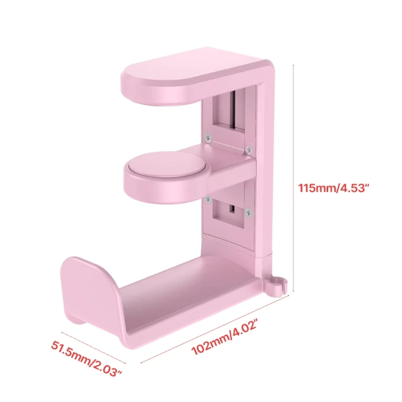 حامل سماعة أذن معدني عالمي، خطاف تحت المكتب، حامل سماعة الرأس، حامل سماعة الرأس
