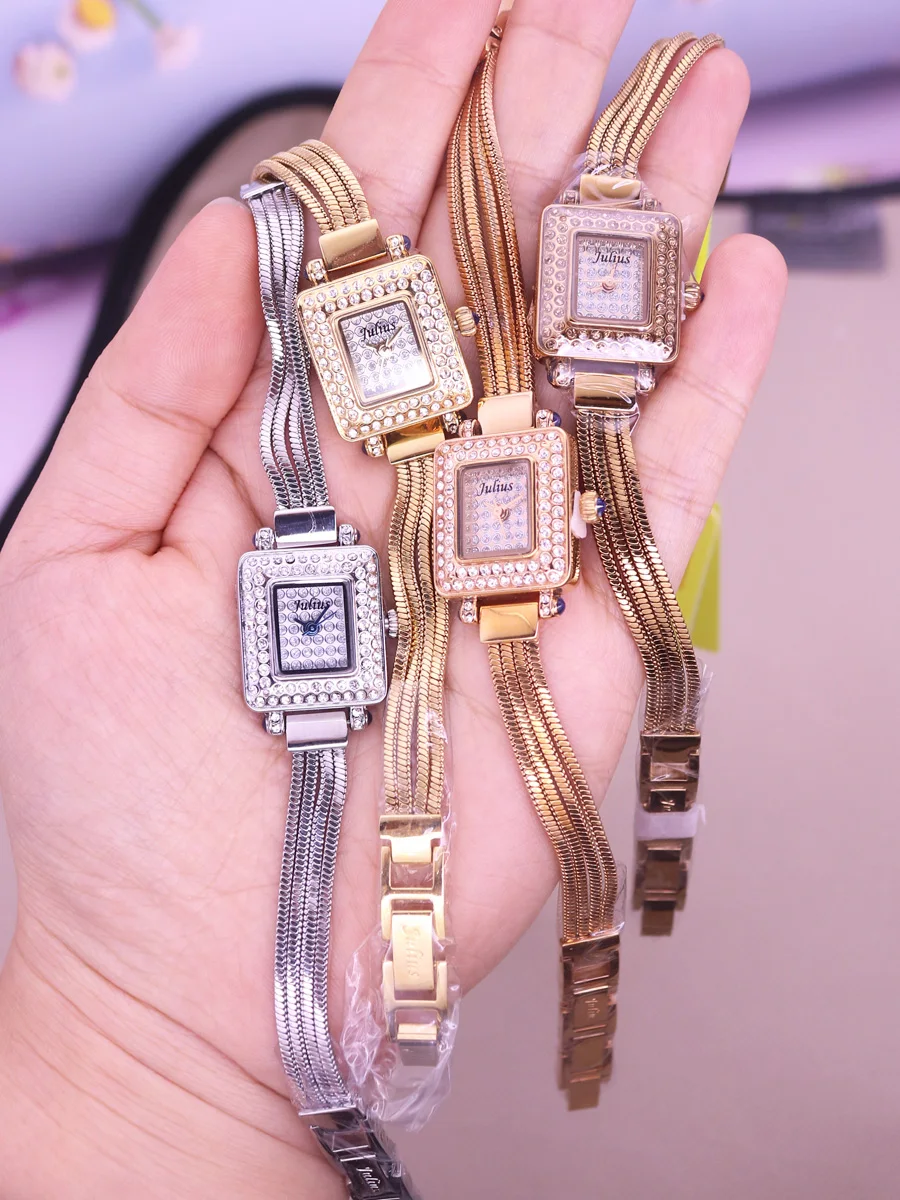 Top Julius Mini Lady orologio da donna giappone quarzo elegante moda ore orologio vestito bracciale catena scuola regalo di compleanno della ragazza