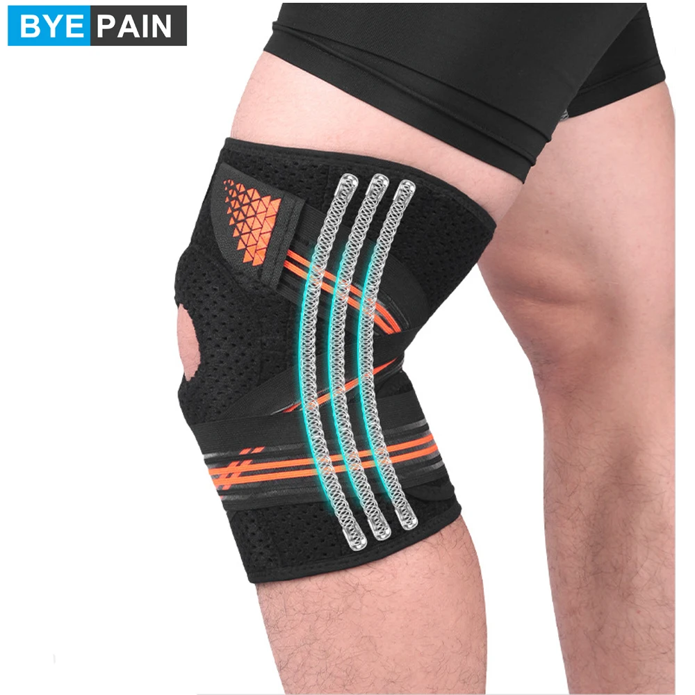 1PCS Adjustable Knee Braces with Side Stabilizers & Patella Pads,Knee Support for Knee Joint Recovery or Injury Prevention