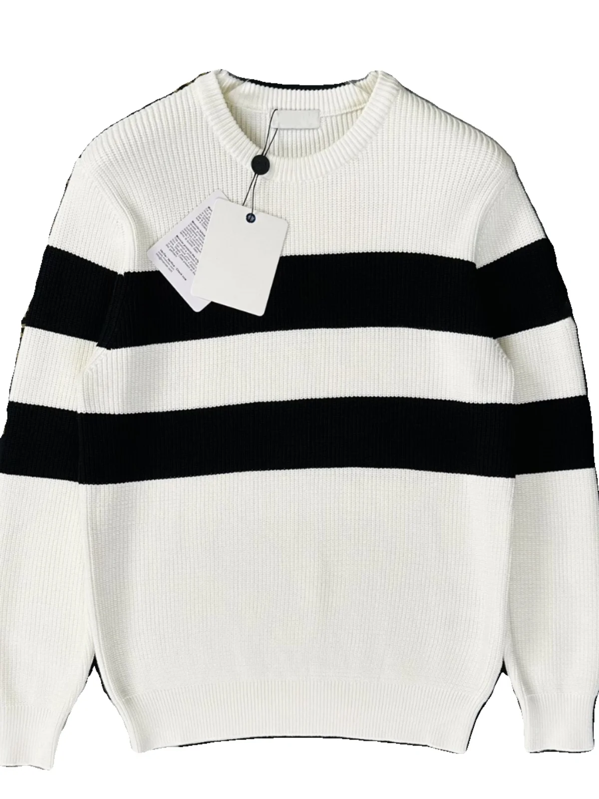 Warm Knitted Sweater Long Sve round Ne Striped Men's Autumn Winter Faion Tagkita Brand Big Stripe Couple Matching Sweater