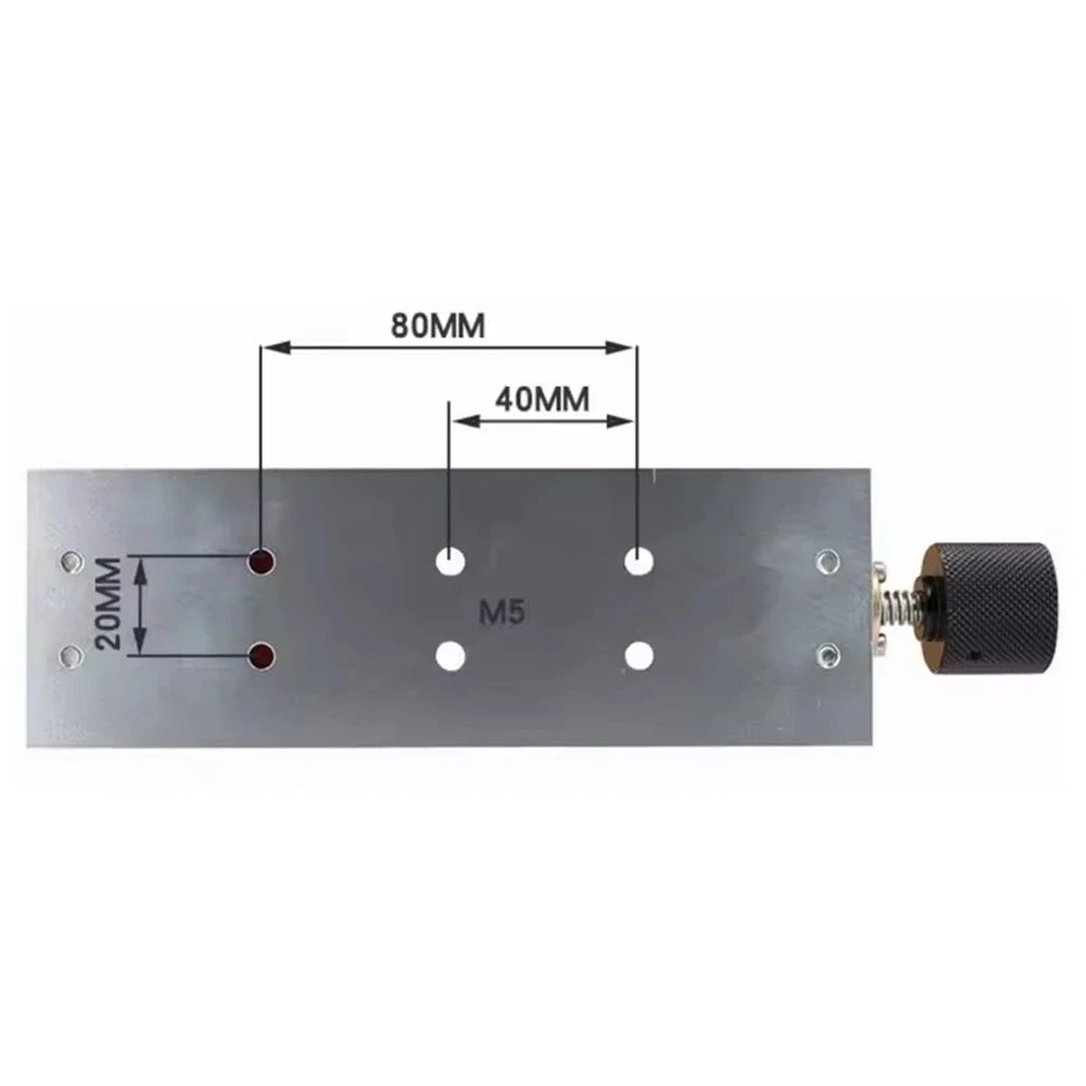 أدوات عرضت جديدة ذاتية الصنع 100 مللي متر ملزمة تصنيع الفك الألومنيوم ، مشبك أنف مسطح لآلة النقش مع 6 قطع مسامير #5