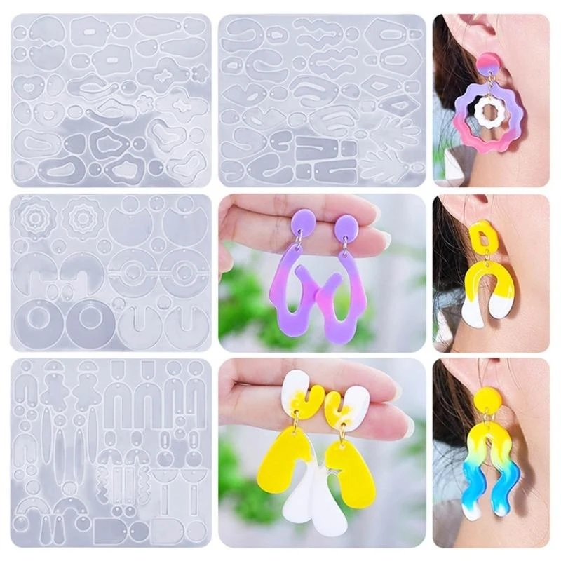 N5KE Jewelry Pendant Making Mold DIY Crafts Keychain Pendant Mold Gift for Women Girl