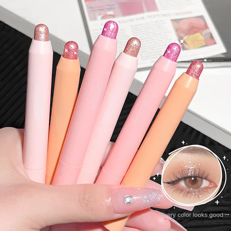 Pearlescent Eyeshadow Stick Pencil Glitter Eyeshadow Waterproof Shimmer Silkworm Liner Pen High-gloss Cosmetics Beauty Makeup