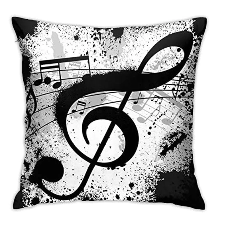 

Music Note Throw Cushion Cover Throw Pillow Cover New-Living Series Decorative Throw Pillow Case Double Side-Design