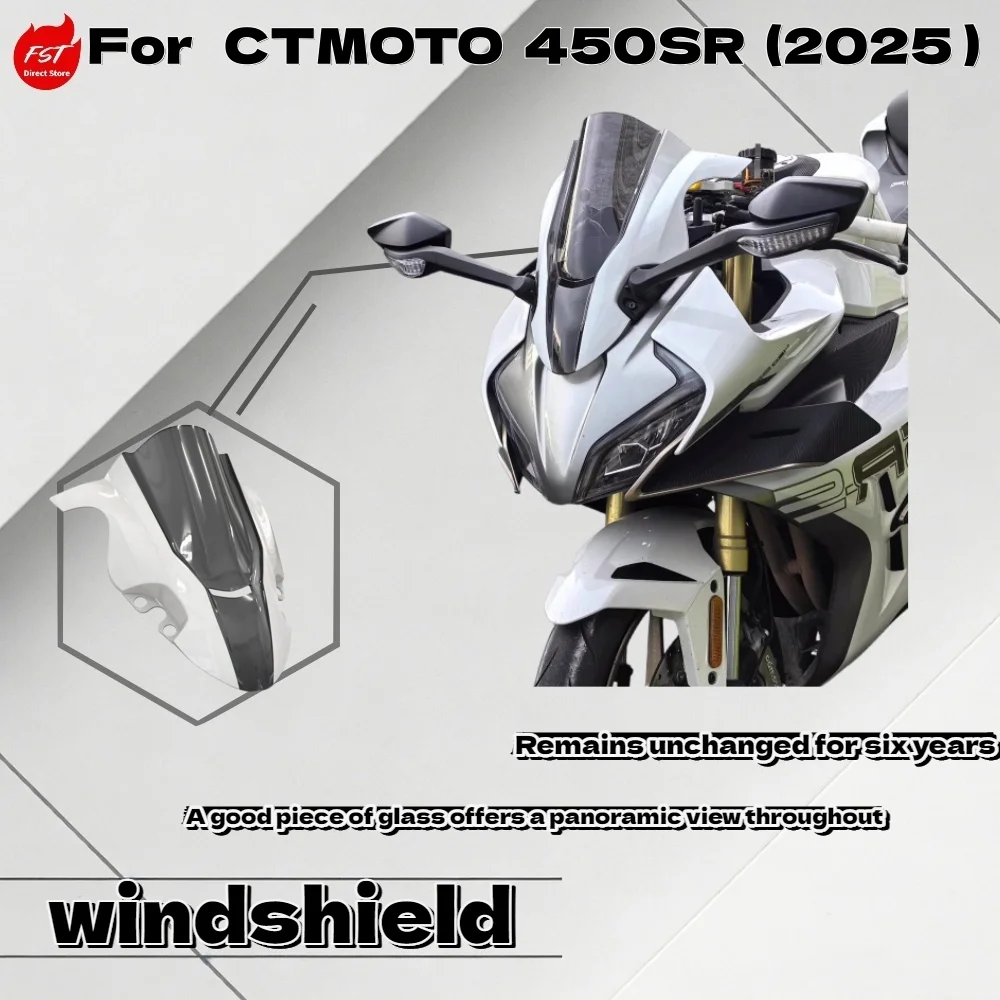 For CFMOTO 450SR 2025 Racing Windshield Extended Front Fairing Practical Motorcycle Accessory