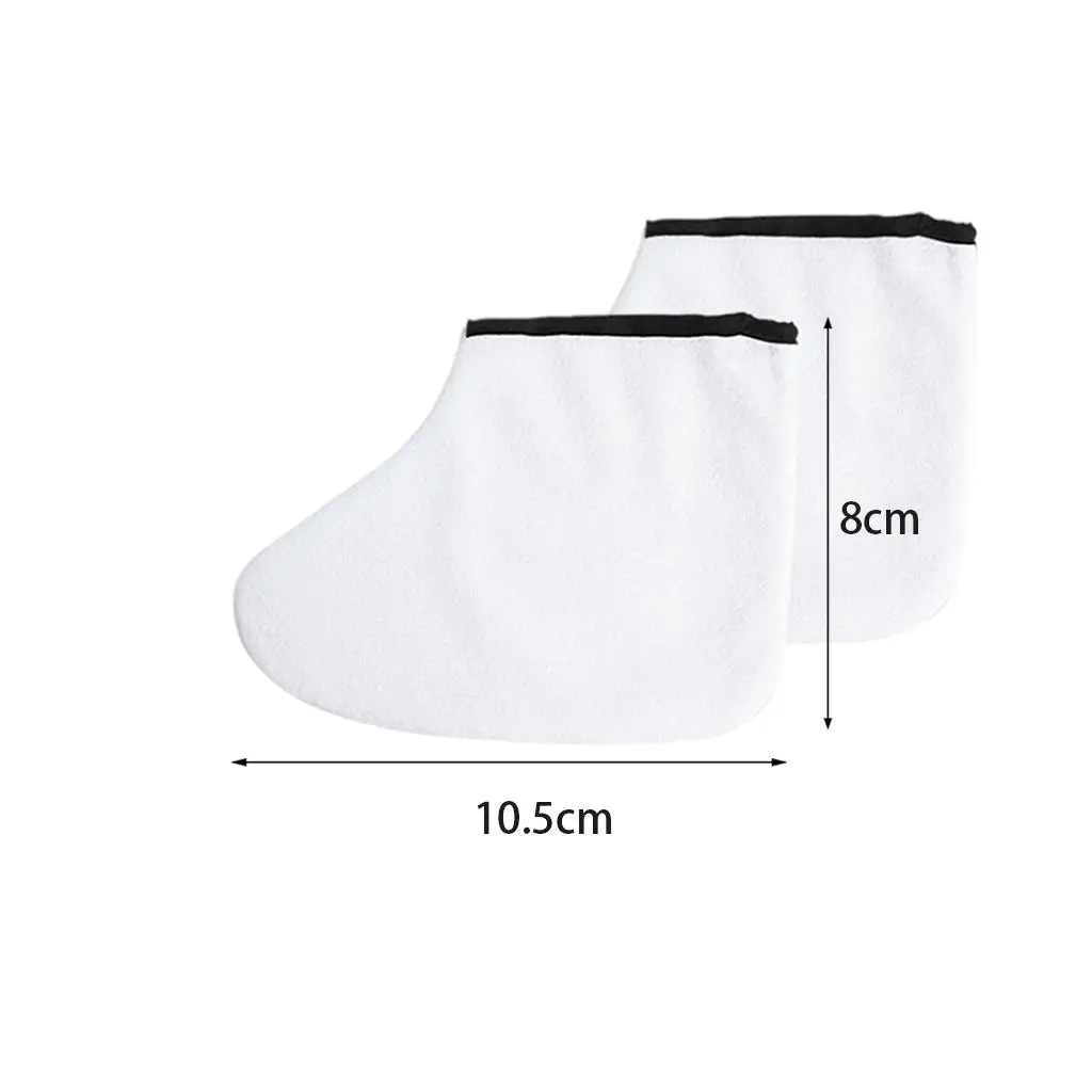 4x1 زوج قفازات الشمع الجوارب العلاج S لينة المهنية ل ساخنة مانيكير تيري القماش دباغة قابل للغسل معزول Ens