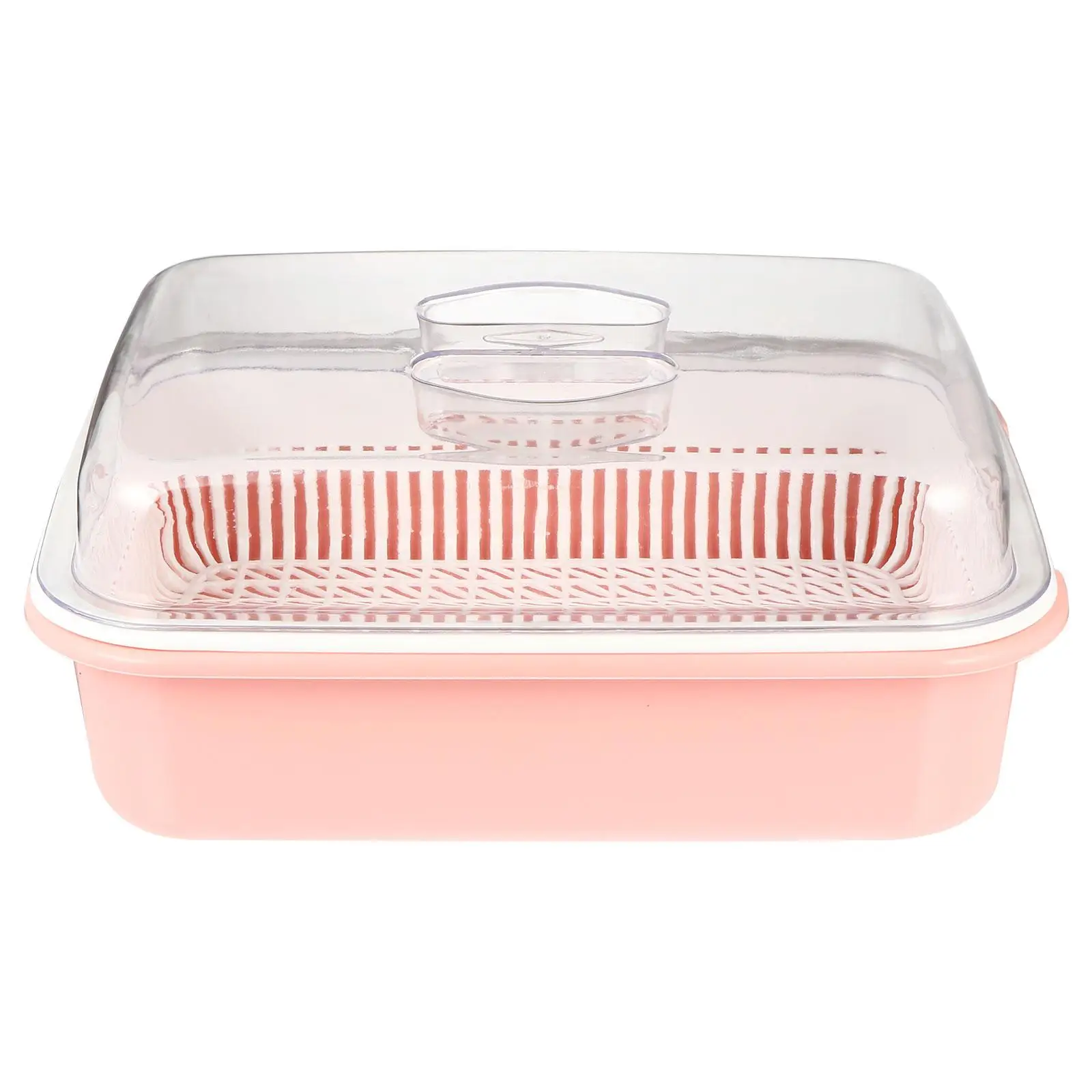 

Baby Bottle Drying Rack Kitchen Organizer Pink Tray Cutlery Box Tableware Dryer Drawer Storage Case PP Material Transparent