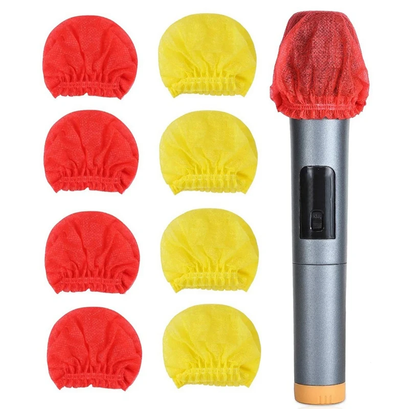 120PCS Disposable Microphone Cover Non-Woven Microphone Cover Dust Cover Microphone Cover