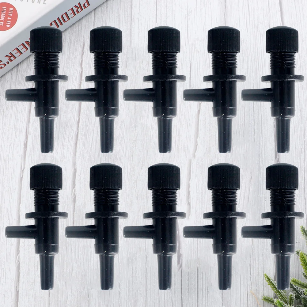 

10Pcs Fish Tank Oxygen Valve Aquarium Air Volumn Adjusting Professional Practical Easy Install Use Black Fish Tank Oxygen Valve