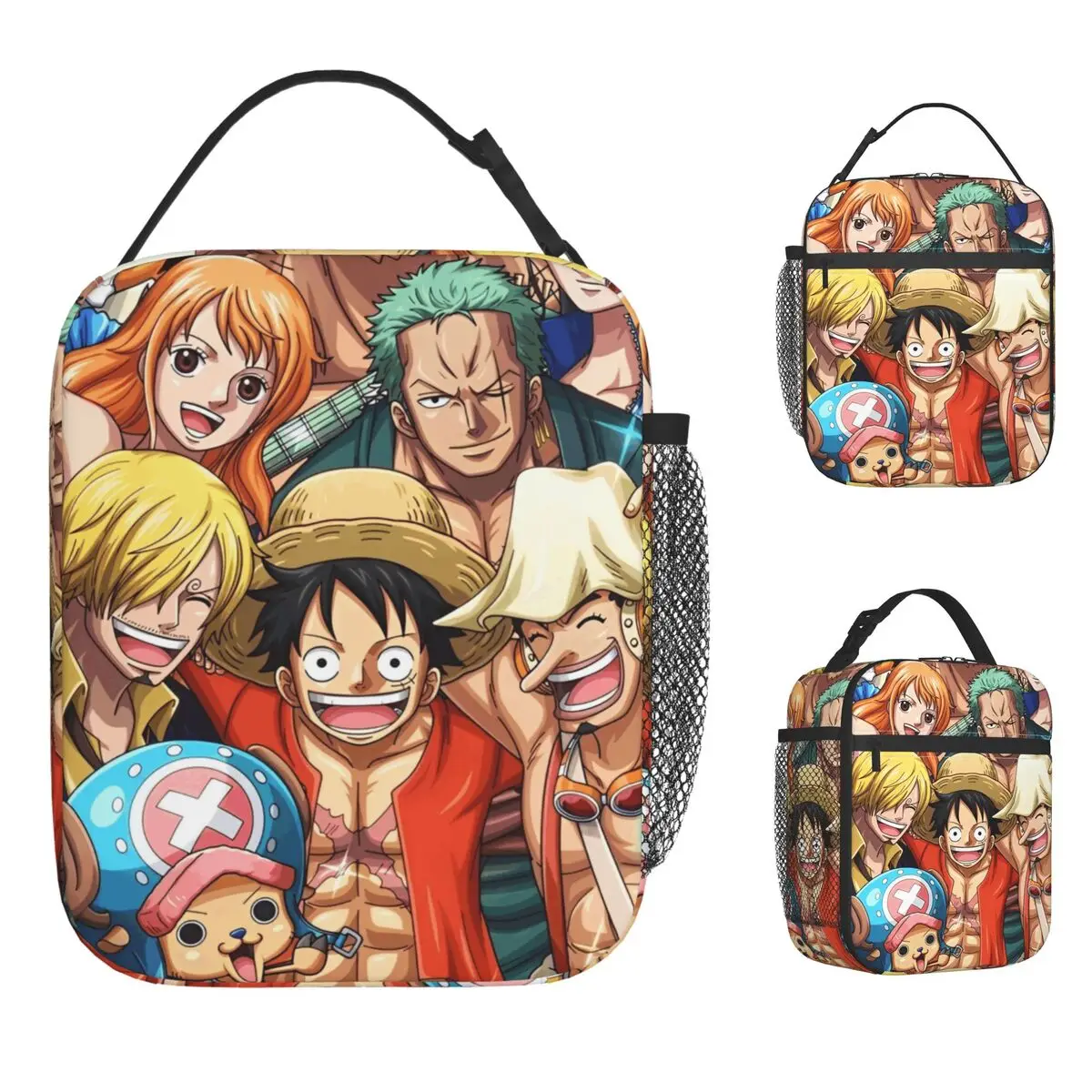 

Луффи Аниме Изолированные сумки для обеда Термосумка Контейнер для обеда Обезьяна Д. Луффи Большая сумка для обеда Сумка для еды Работа Пикник
