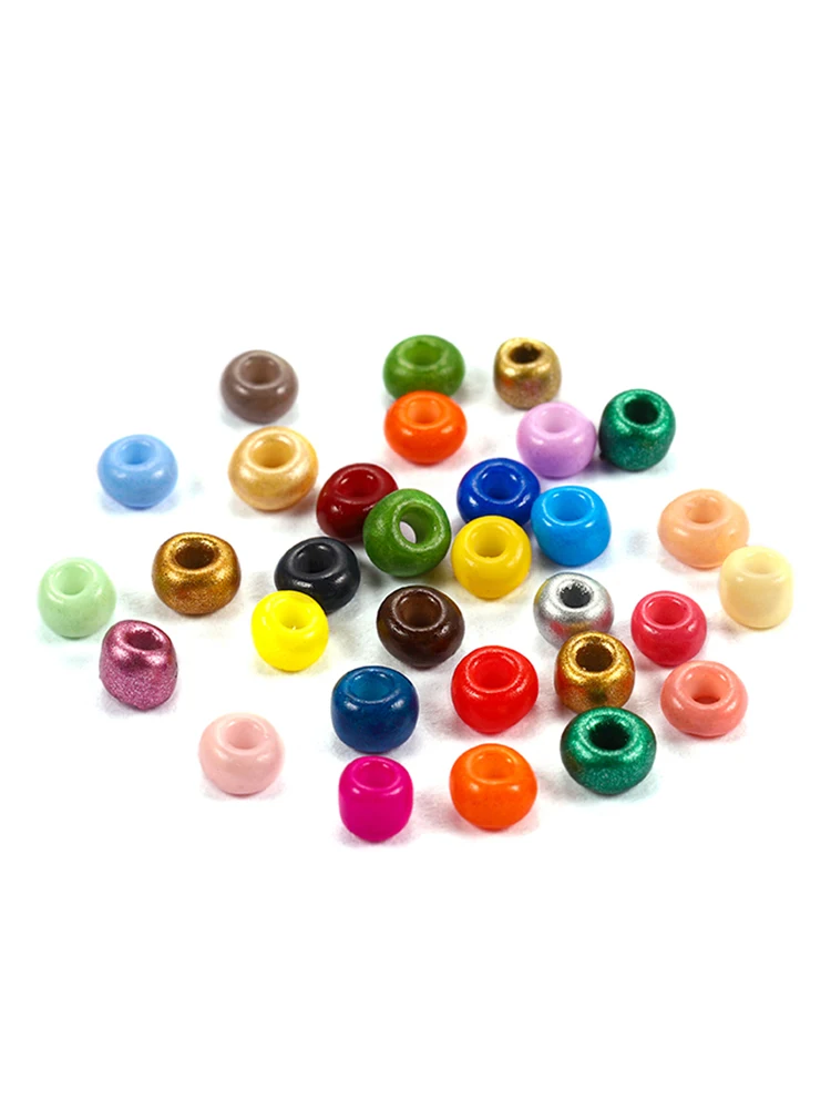 300/600 pièces 3/4mm perles de verre à breloques perles de rocaille tchèques petites perles rondes en vrac pour la fabrication de bijoux à bricoler soi-même boucles d'oreilles Bracelet en gros