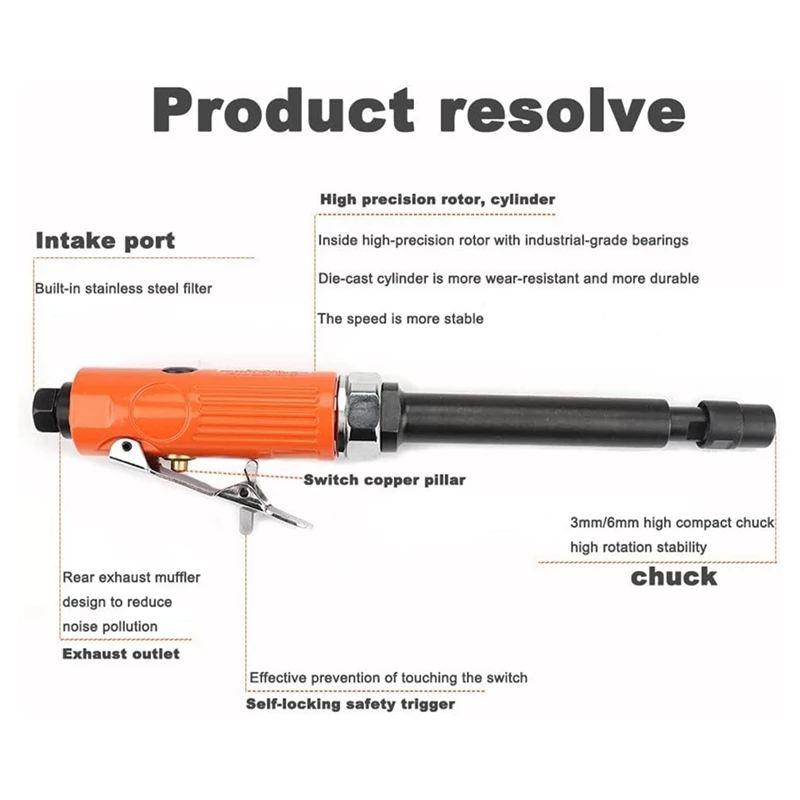 Die erweiterte pneumatische Poliermaschine wird zum Entfernen von Schweißflecken und Rostflecken auf langlebigen, einfach zu bedienen Metallprodukten verwendet