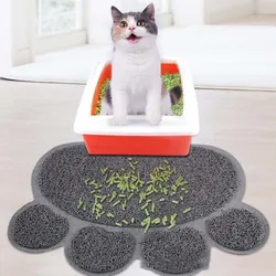 Waterproof Pet Litter Mat High Resilience Fiber Cat Layer Small Dog Feeding Pads Trapping Box Product Non-slip Cats Accessories