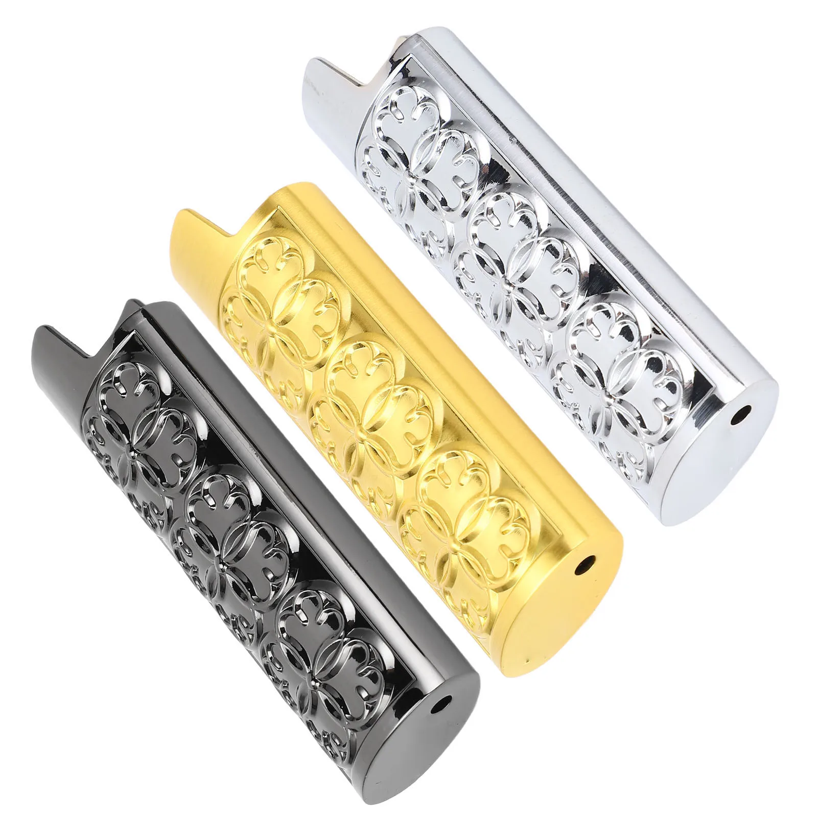 Metal Lighter Case Sleeve Aluminum Alloy Multifunctional Sturdy Anti Loss Design Convenient Lighter Case Sleeve Cover for Home