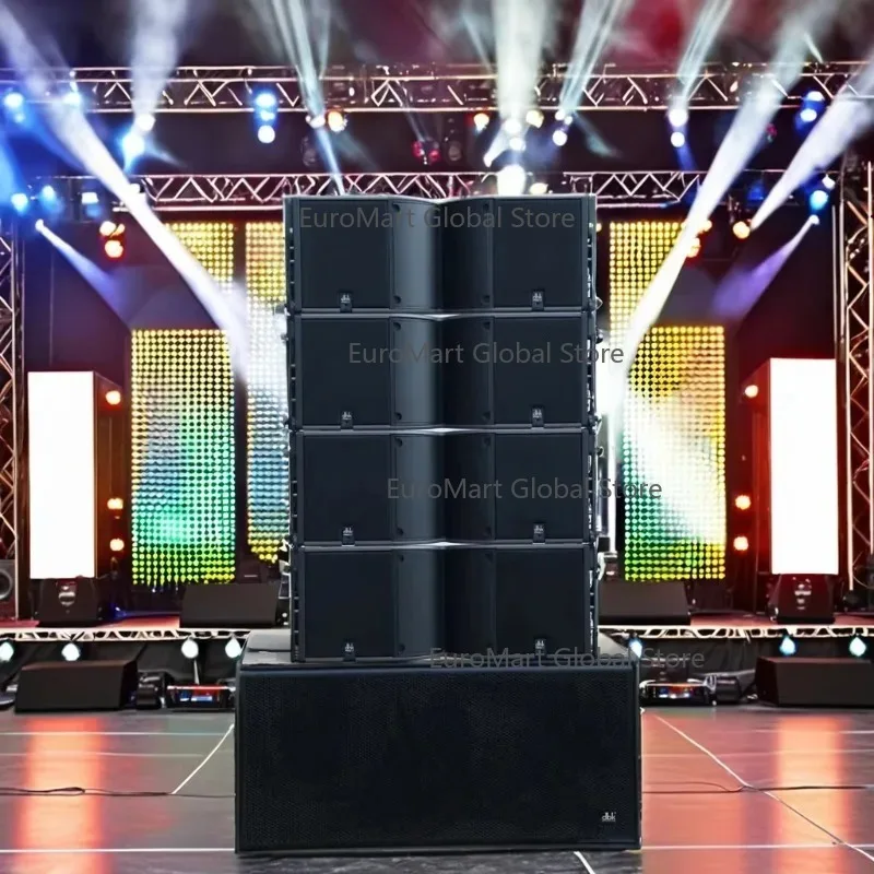 Dual 12 Inch 2 Way Line Array Speaker Dual 18 Inch Subwoofers Large Music Festival Concert Complete PA Audio Sound Equipment