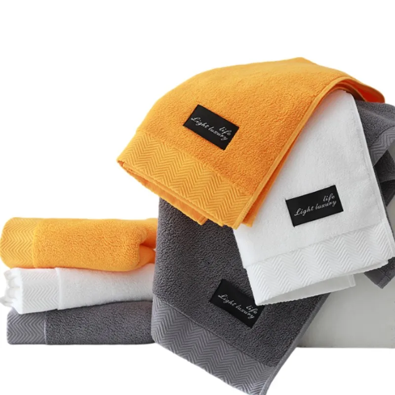 Luxury Pure Cotton Bath Towel Set - Oversized 80x160cm Soft Super Absorbent Hand Towel 35x75cm High Quality Bath Towels for Home