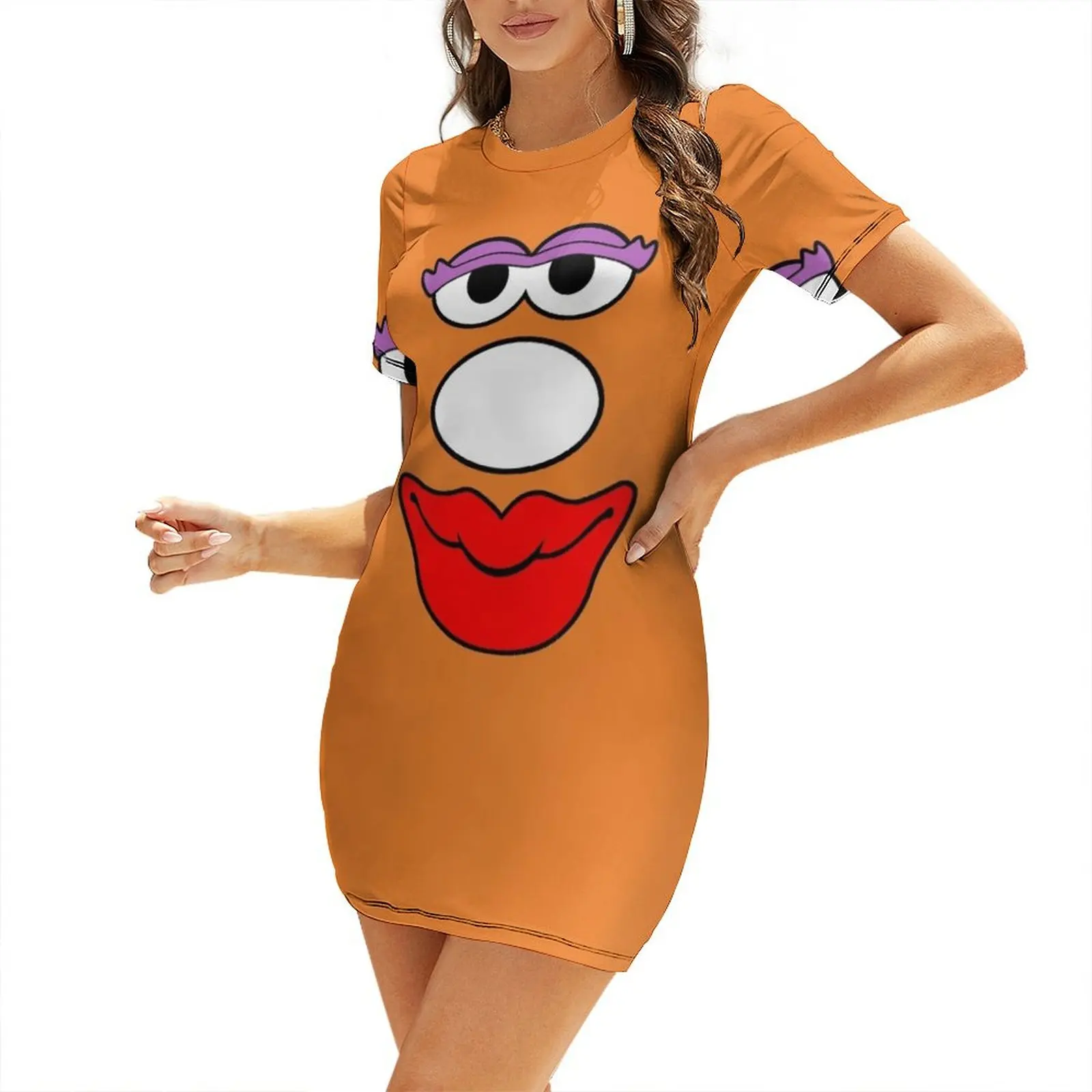 

Mrs Potato Head Short Sleeved Dress women's summer dresses 2024 summer dresses women 2024 evening dress woman womans clothing