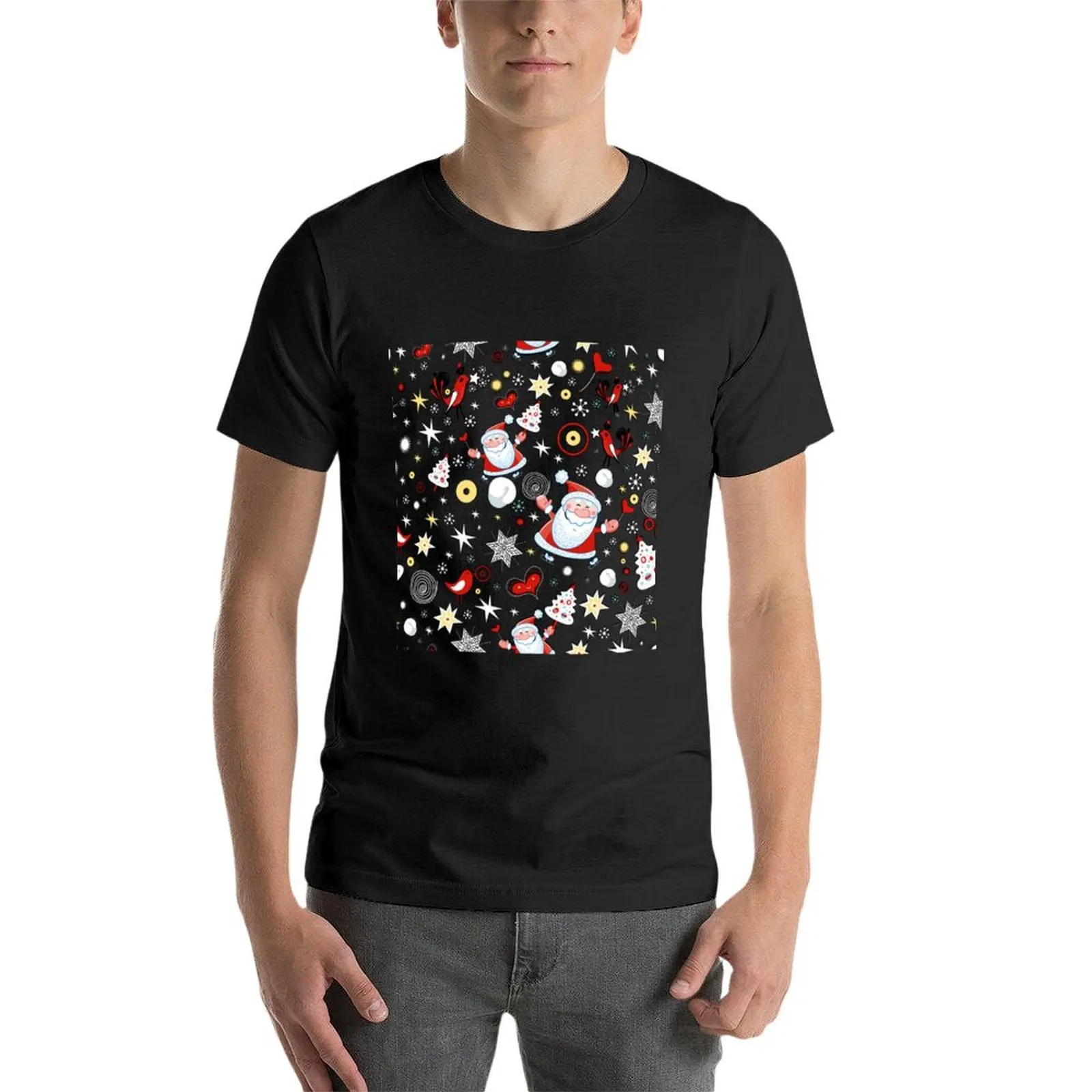 남아용 동물 프린트 커스텀 애니메이션 빈티지 티셔츠, 크리스마스 디자인