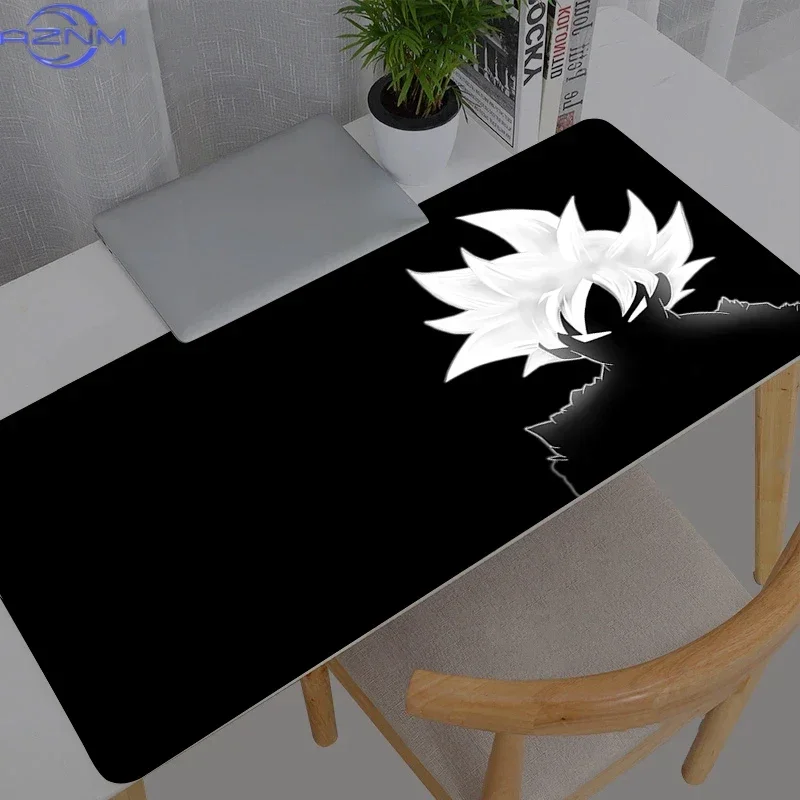 Bright Cyan Sky Anime Blue Haired Hero Portrait Mouse Pad, Rubber Non Slip Backing, Smooth Surface Gaming Desk Mat for PC Gaming