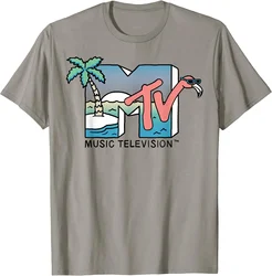 MTV Beachy Flamingo Scene Retro Logo Graphic T-Shirt