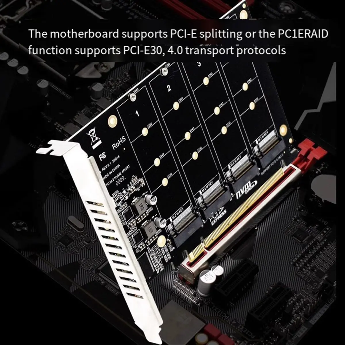 abfking-ハードディスク拡張カード-nvme-プロトコル-ディスク-アレイ-カード-メインボード-pci-e16x-スロットから-4-nvme-ソリッド-ステート-ドライブ-モジュールへ