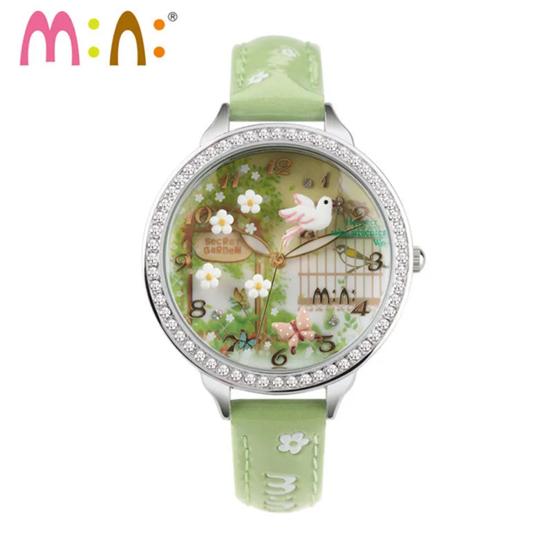 

Роскошные брендовые женские часы, модные 3D часы ручной работы с птицами для девочек, подарок, кварцевые наручные часы, водонепроницаемые женские платья, наручные часы Reloj Mujer