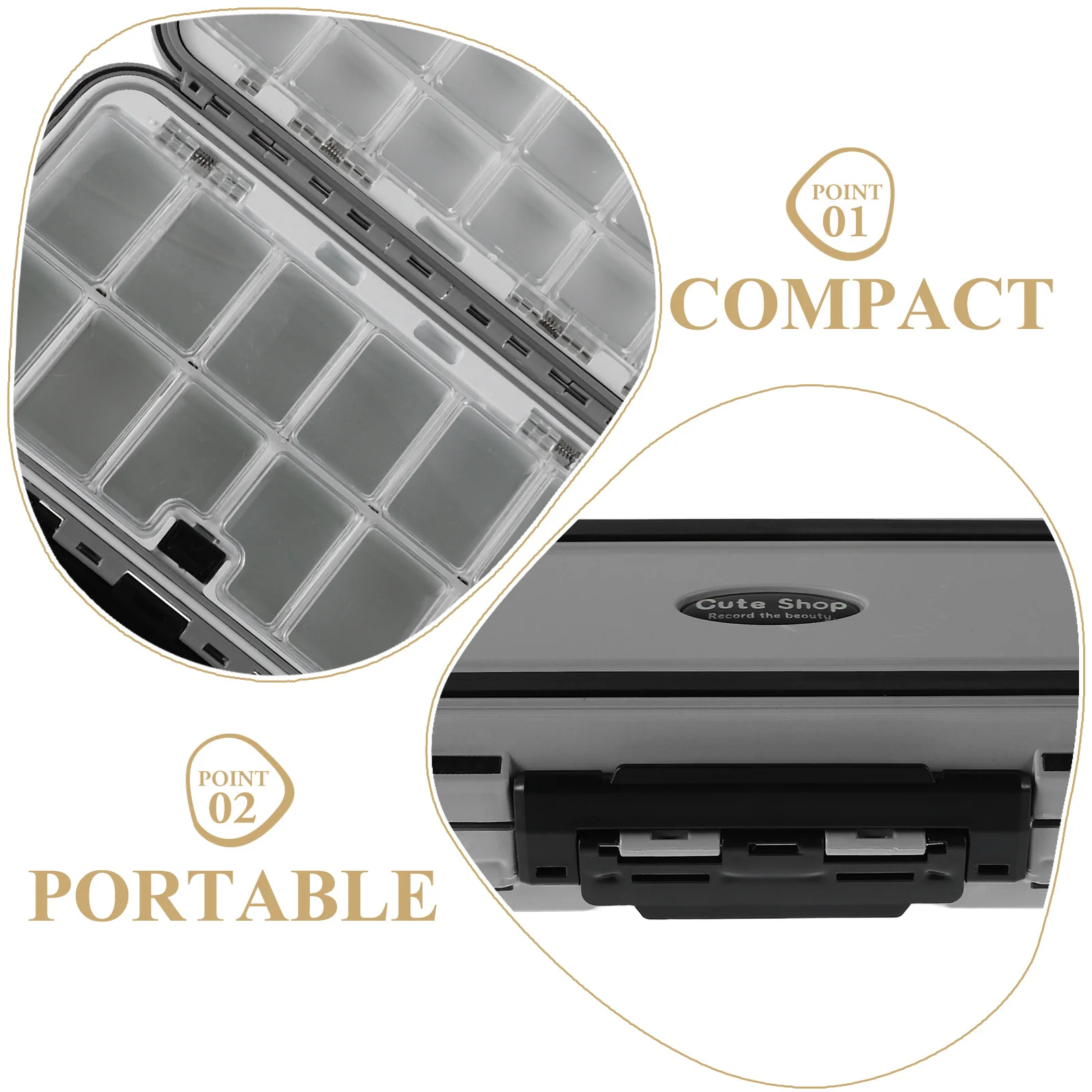 Large Capacity Jewelry Storage Box Durable Plastic Adjustable Dividers Travel Necklace Earring Organizer Case Jewellery Box