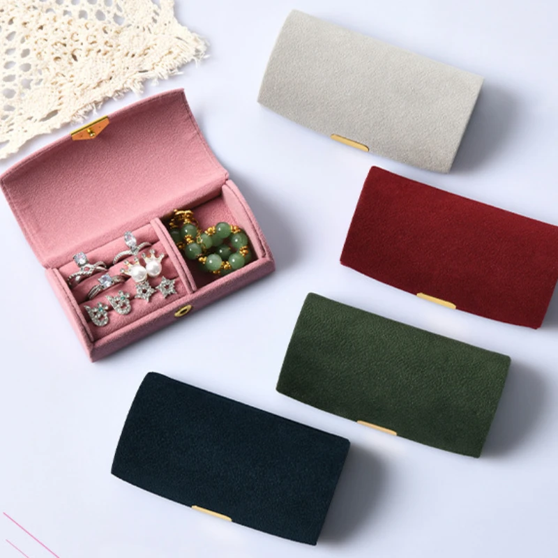 

1PCExquisite jewelry box portable ring box high-end necklace and earring storage box jewelry storage for home and commercial use
