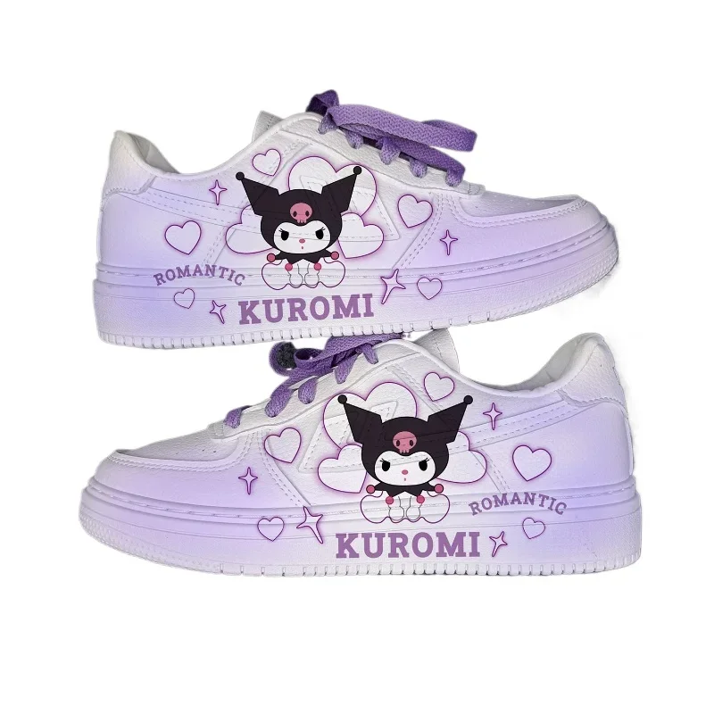 Original New cartoon Kuromi  princess cute Casual shoes soft sports shoes for girlfriend gift EU size 35-44