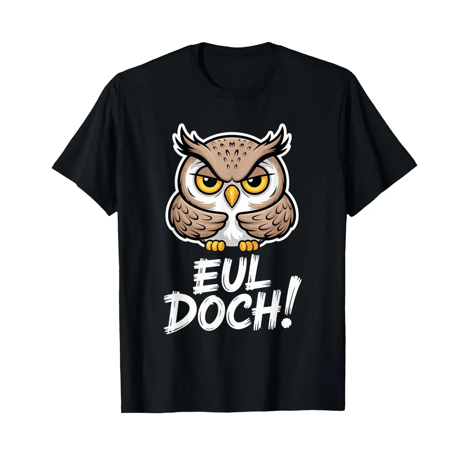 T shirt with German text Heul Aber Wortwitz Owl Language vintage Washed Stylish Unisex Soft homme Stretched Comfortable
