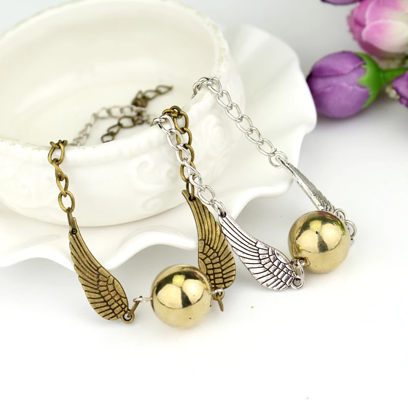 Harri Golden Snitch Bracelet Potter Multi Wings Snitchs Owl Hedwig Layer Handmade Bracelet for Fans Gifts