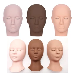 Eyelash Extension Silicone Practice Mannequin Model Head Replacement Eyelids Beginner Training Head Pads Facial 3 Layers Lashes