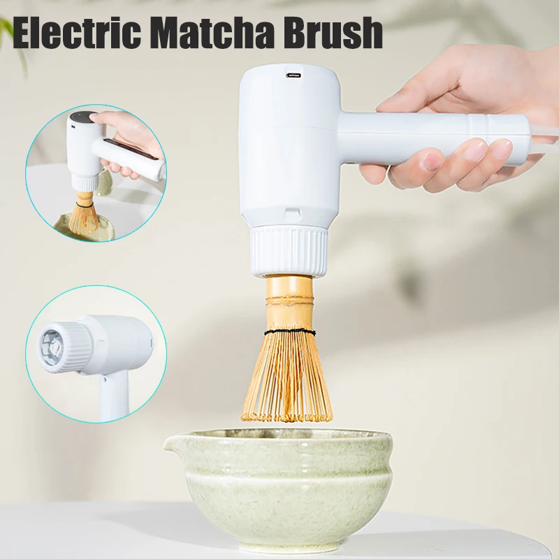 Elektrisches Matcha-Schneebesen-Gerät, kabellos, tragbar, schnell Matcha-Bürste, Hand-Matcha-Rührer, Getränkemixer, Werkzeuge zur Herstellung von Kaffee und Tee