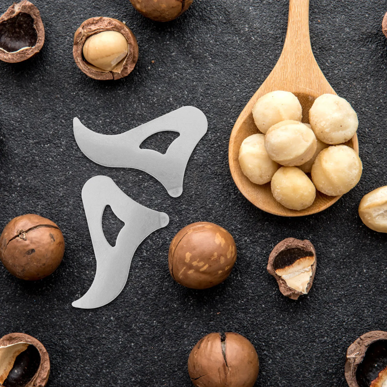 10Pcs Professional Stainless Steel Nut Opener Compact Macadamia Walnut Cracker Portable Manual Nut Splitter Tool for All Hard