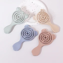 1pcs portable cartoon anti-static hollowed out design for scalp massage female hair styling comb hair Special for real hair wigs
