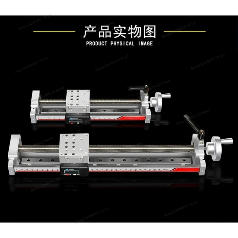 Manual Slide Linear Module T-type Screw Electronic Digital Display Fine Adjustment XYZ Axis Precision Guide Rail with Handwheel