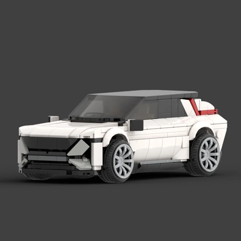 City Car Model MOC Building Bricks Electric Sport Utility Vehicle Modular Technology Gifts Holiday Assemble Children Toys Suit