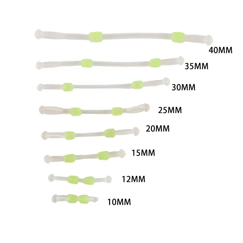 10Pcs Space Bean Line Swivel Tool Double Head Silicone Double Hook Fish Hook Fixed Distance Splitter Fish Line Separator