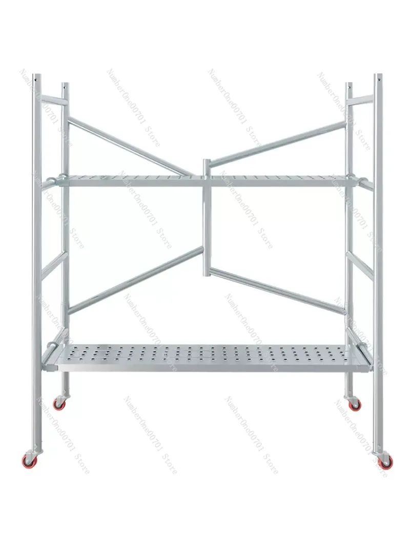Small Movable Shelf Scraping Putty Stirrup Movable Folding Scaffold Aluminum Scaffolding Ladders Construction Engineering Ladder