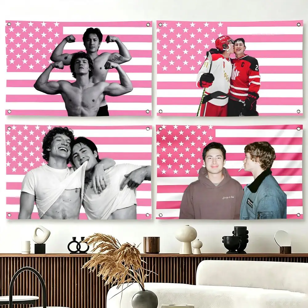 Heated Rivalry Ilya Rozanov Shane Hollander Flags  For Living Room Home Dorm Decor Wall Outdoor Camping Party Banner Gifts