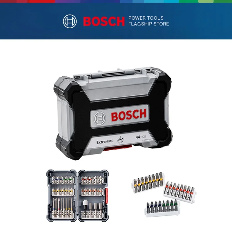 BOSCH 44 pezzi Set di punte per cacciavite misto miscelazione domestica strumento multifunzionale manicotto per Bit tuta per mescolare bit piccoli