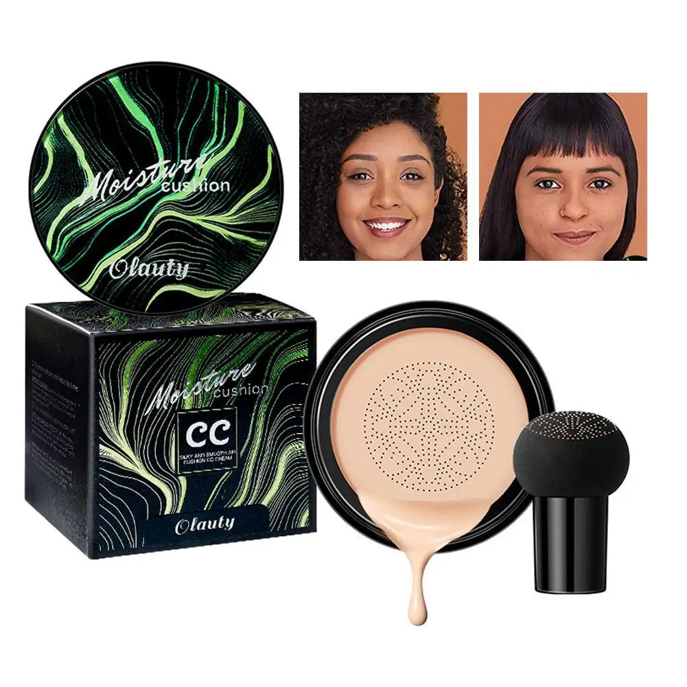 Cc Crème Vloeibare Foundation Paddestoel Hoofd Luchtkussen Crème Concealer Gezicht Make-Up Hydraterende Beauty Cosmetica Bb Cream