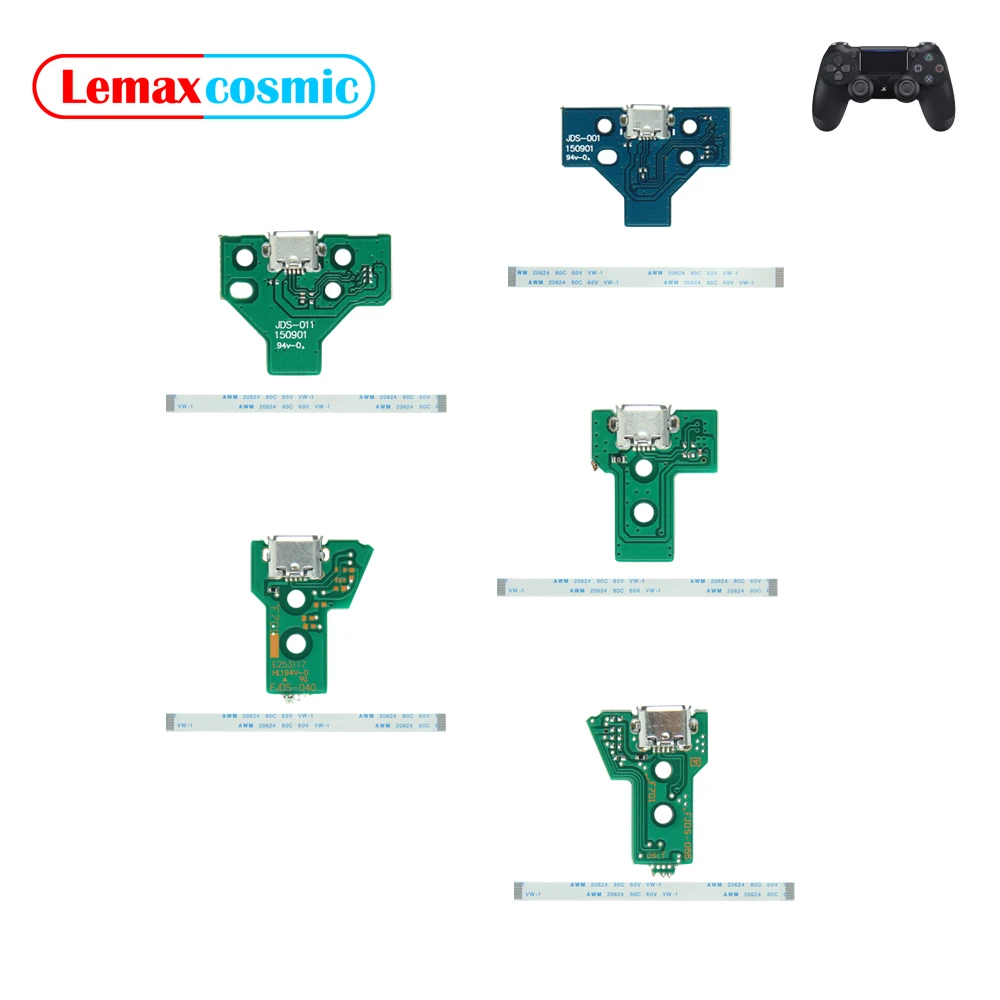 Controller USB Charging Port Socket Circuit Board with 12Pin JDS 011 030 040 055 14Pin 001 Connector For Sony Playstation 4 PS4