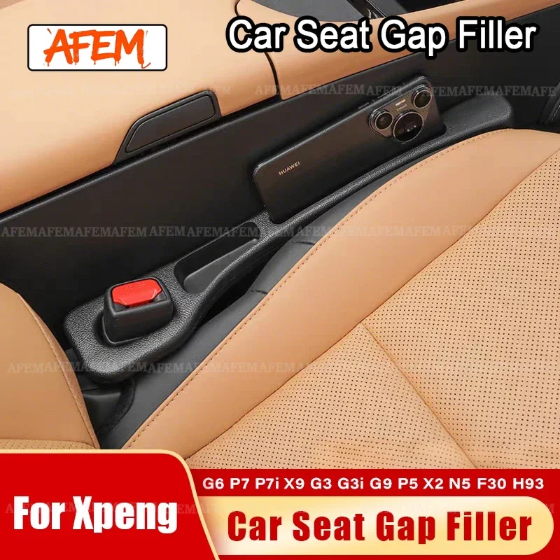 For Xpeng G6 P7 P7i X9 G3 G3i G9 P5 X2 N5 F30 H93 2PCS Universal Car Seat Leak Proof Strips Cover Gap Side Seam Filler Storage