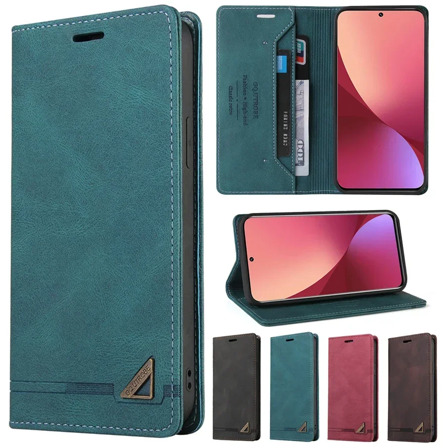 Portfel Magnetyczny Skórzany Etui z Klapką Dla Xiaomi Poco X3 X5 F5 C65 C75 X6 M7 F7 Mi 9T 10T 11 Lite 11T 13T 14T Pro 15T Redmi 15C 10C
