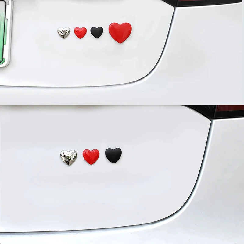 3D Metal DIY Heart Shaped Love Design Logo Car Styling Auto Motorcycle Fender Body Windows Trunk Emblem Badge Decals Stickers