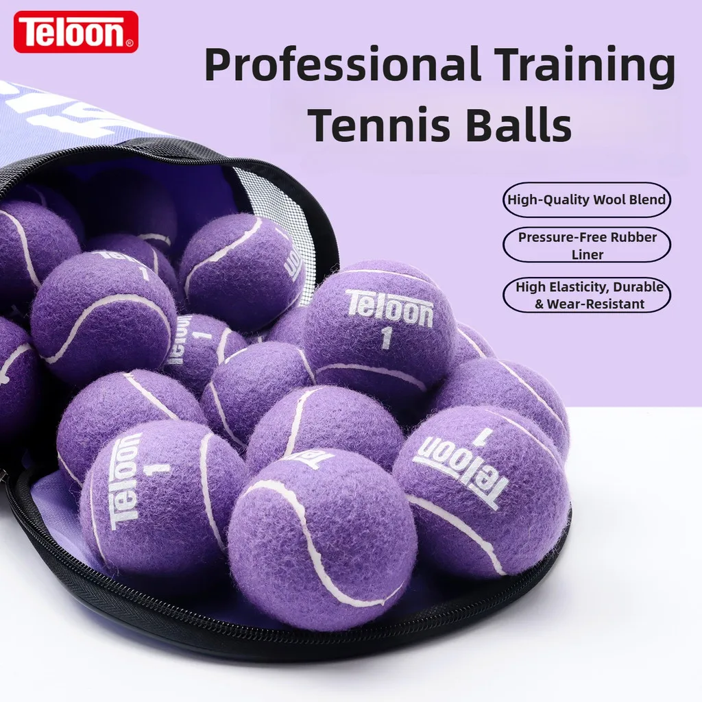 

Teloon Purple Tennis Training Balls,Durable and Wear-Resistant No-Pressure Professional Competition Training Tennis Balls.