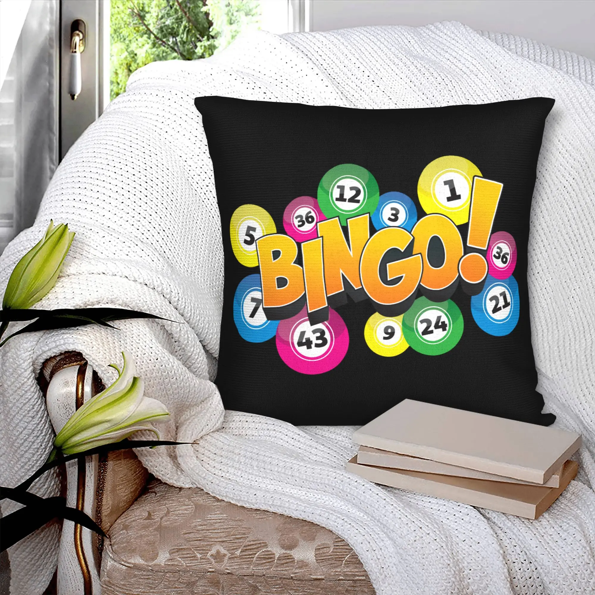 Luxury Hot Game Bingo Cushion Covers 45x45cm Soft  Pillow Case for Sofa Car Square Pillowcase Bedroom Decoration